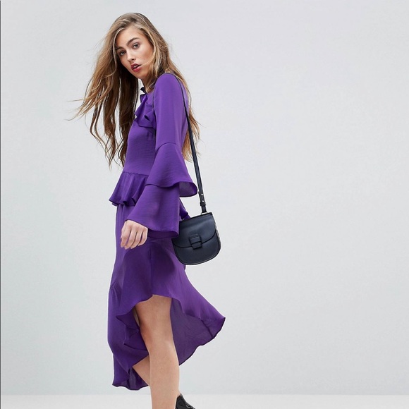 miss selfridge purple dress